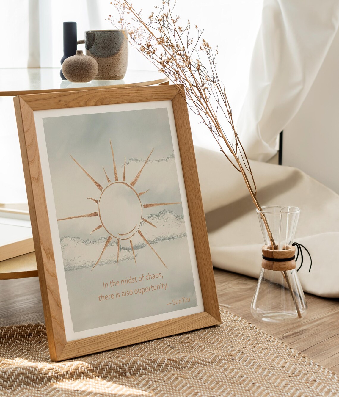 Sun Tzu Chaos Opportunity Quote Copper Sun Office Leadership Poster - Image 2