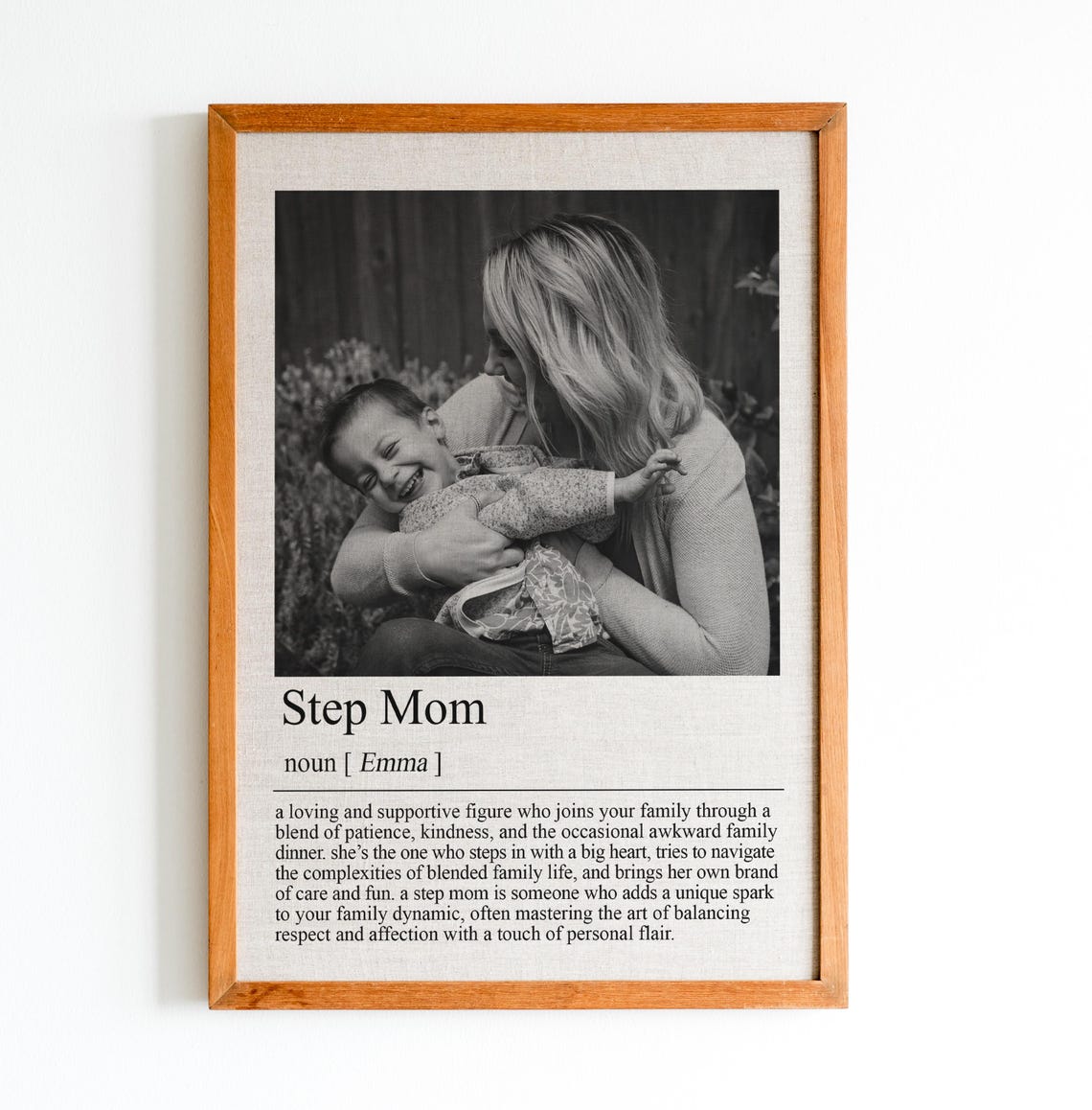 Personalized Step Mom Photo Definition Blended Family Gift Poster