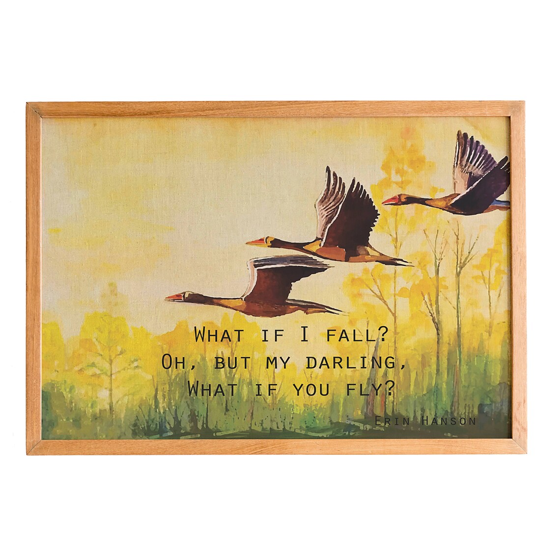 Erin Hanson What If I Fall What If You Fly Geese Watercolor Poster