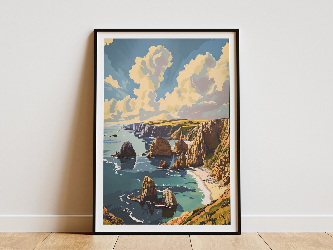 Channel Islands California Rugged Sea Cliffs Coast Travel Poster