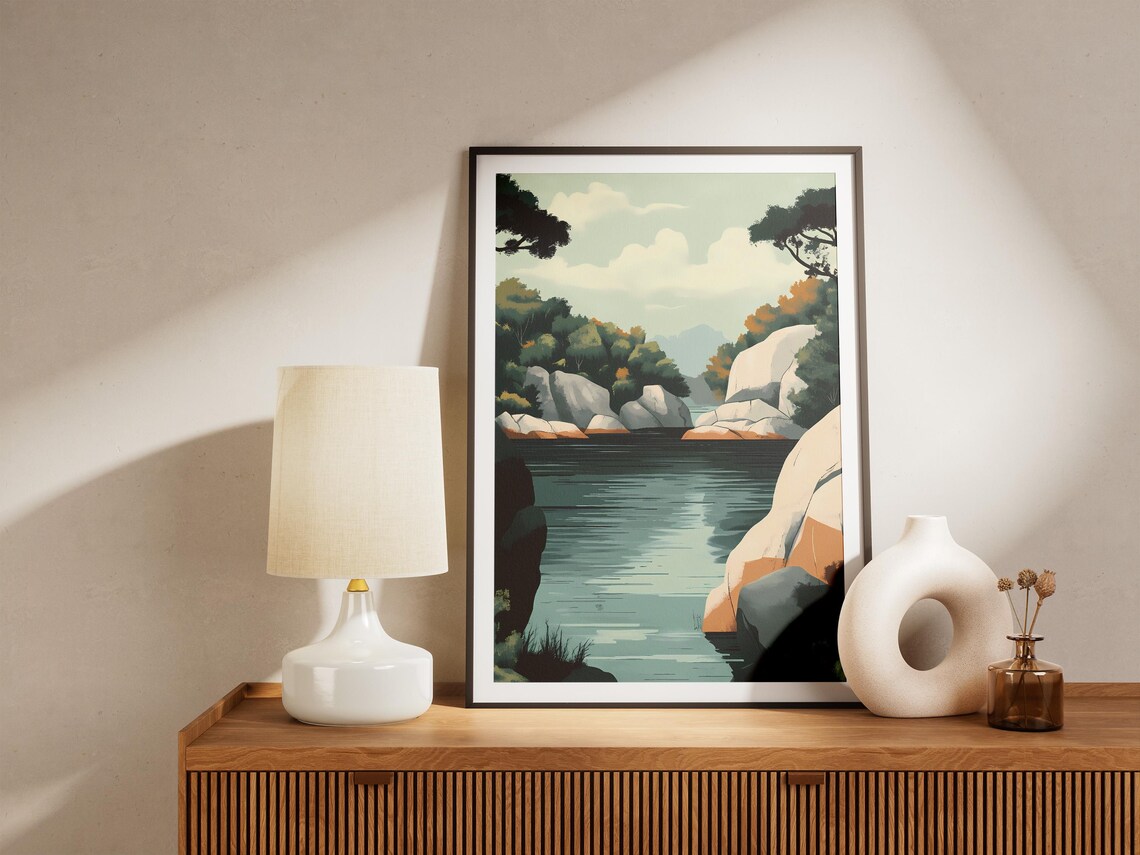 Stockholm Archipelago Rocky Inlet Calm Water Swedish Coast Poster - Image 5
