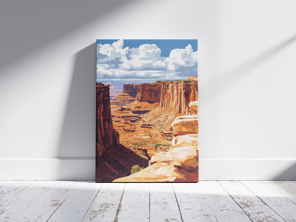 Canyonlands National Park Utah Towering Cliffs Desert Vista Travel Poster - Image 2
