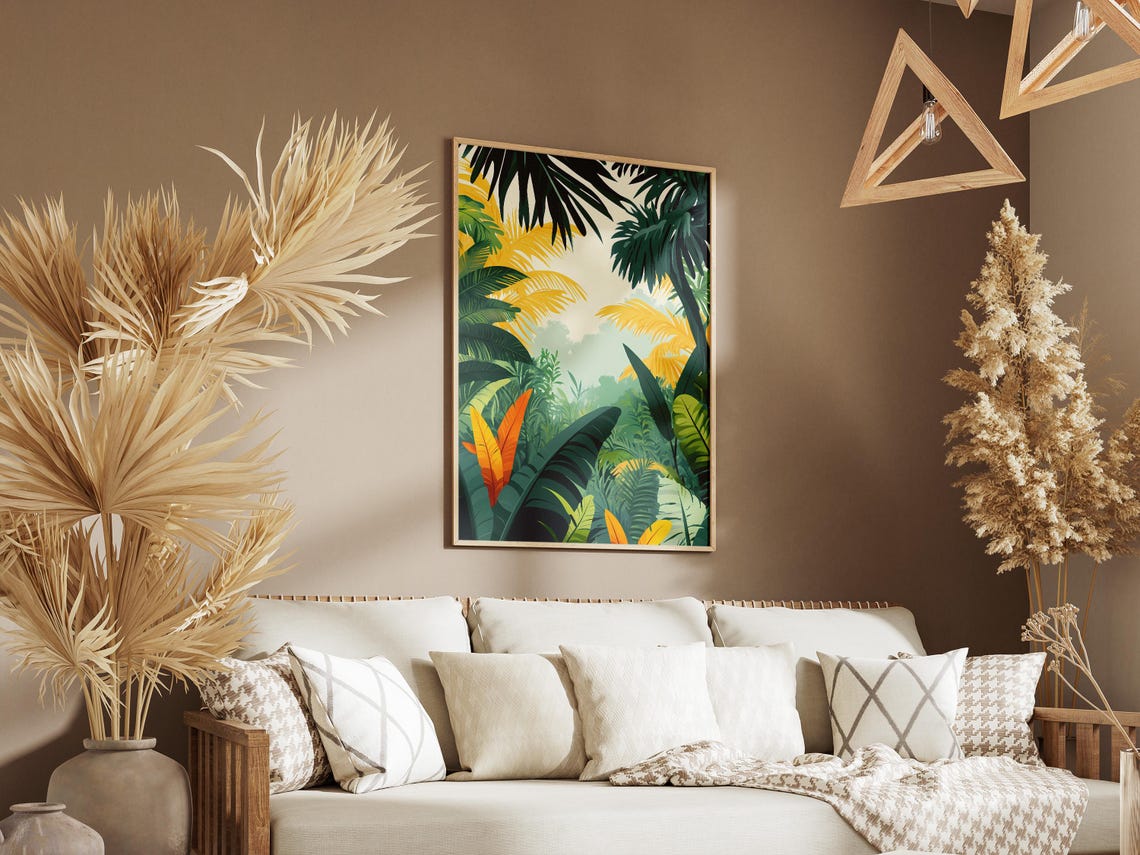 Sumatran Rainforest Dense Canopy Giant Palm Leaves Jungle Poster - Image 3