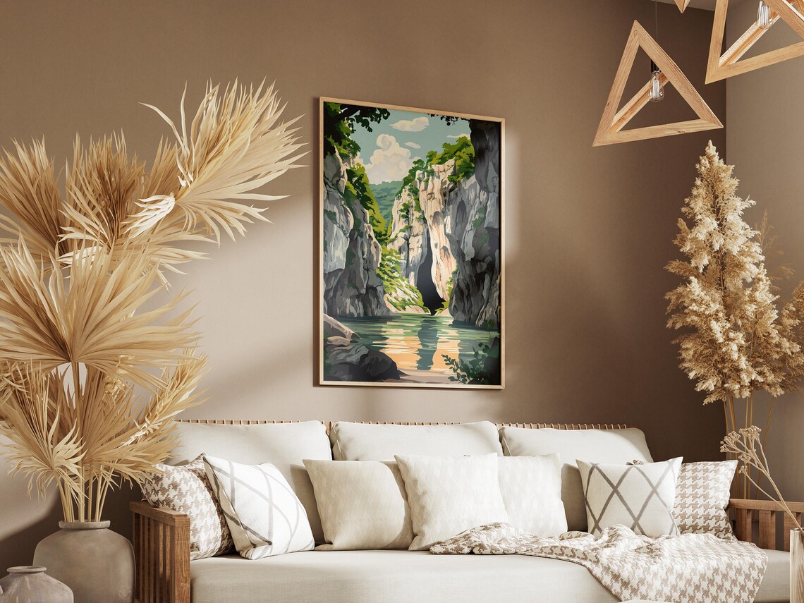 Aggtelek Karst Caves Hungary Limestone Canyon River Landscape Poster - Image 3