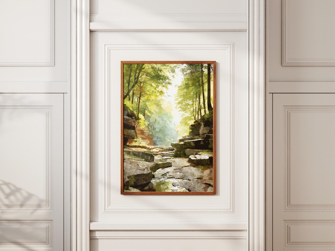 Cuyahoga Valley National Park Ohio Forest Creek Sunbeams Poster - Image 2