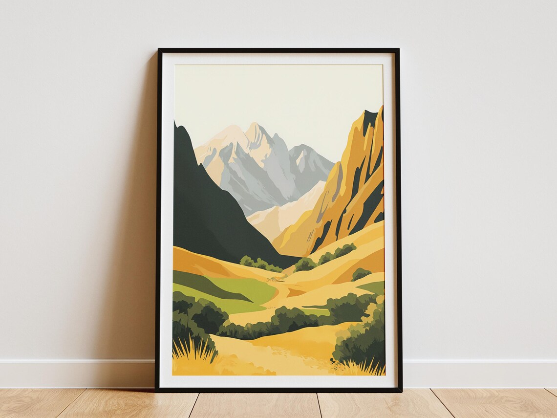 Dasht-e Lut Desert Iran Golden Valley Rocky Mountains Poster