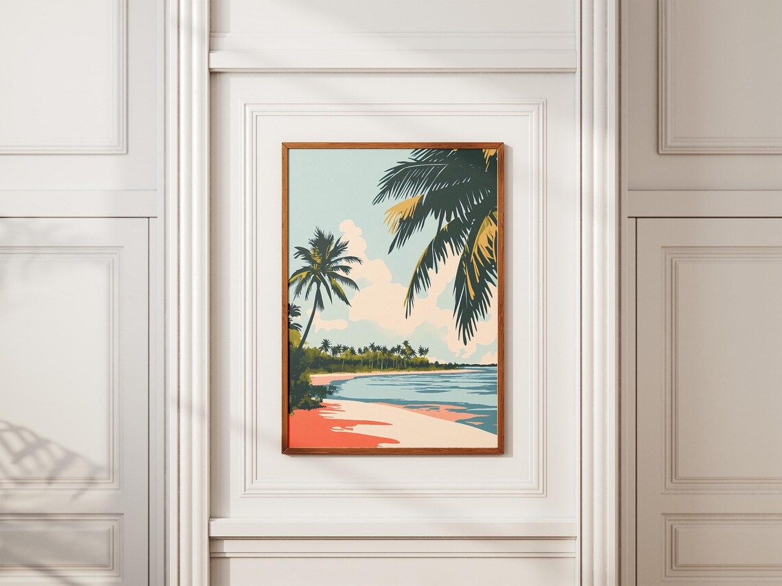 Lakshadweep Island Palm Beach Coral Lagoon India Travel Poster - Image 2