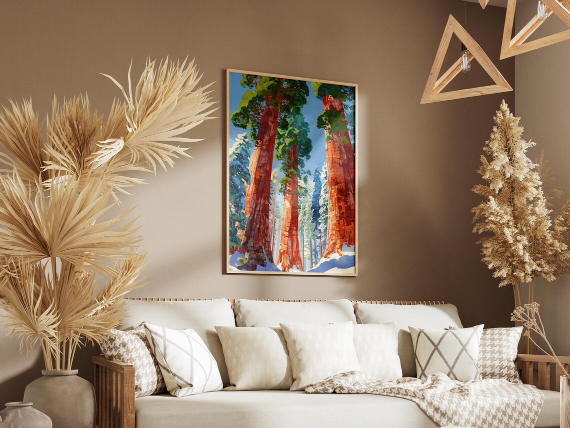 Sequoia National Park Giant Redwood Trees Forest Canopy Poster - Image 3