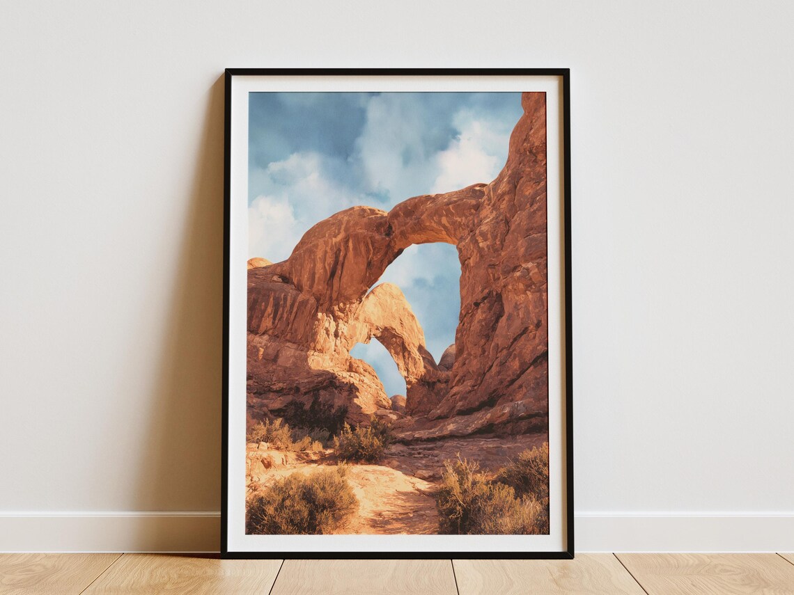 Arches National Park Utah Double Arch Sandstone Desert Poster