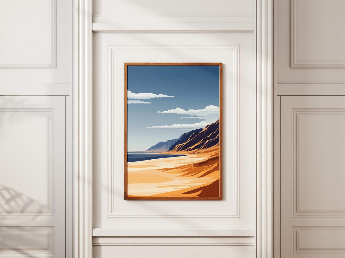 Namibia Skeleton Coast Where Desert Dunes Meet the Sea Poster - Image 2