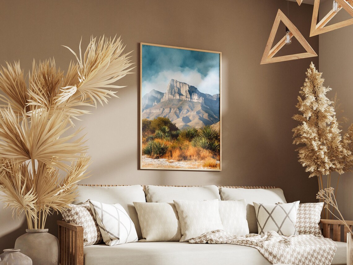 Guadalupe Mountains National Park Texas Desert Peak Art Poster - Image 3