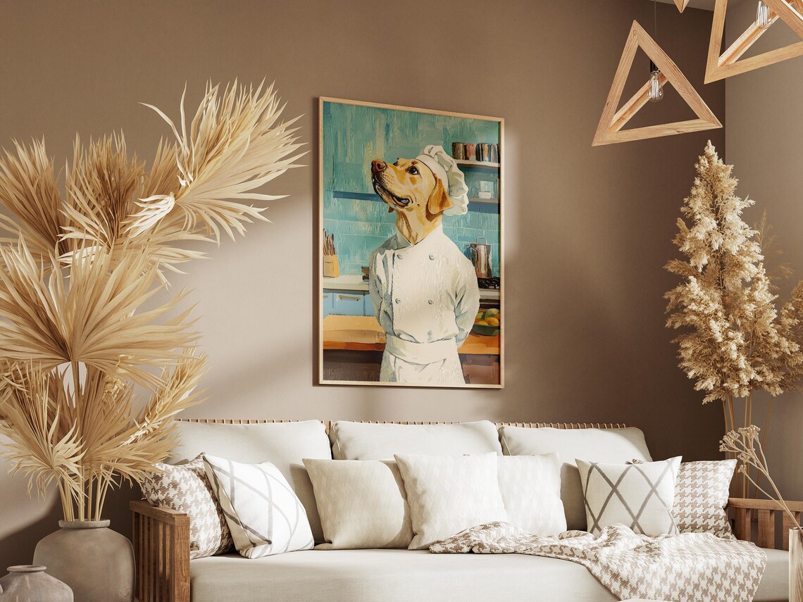 Labrador Retriever Chef Kitchen Painting Cute Dog Decor Poster - Image 3