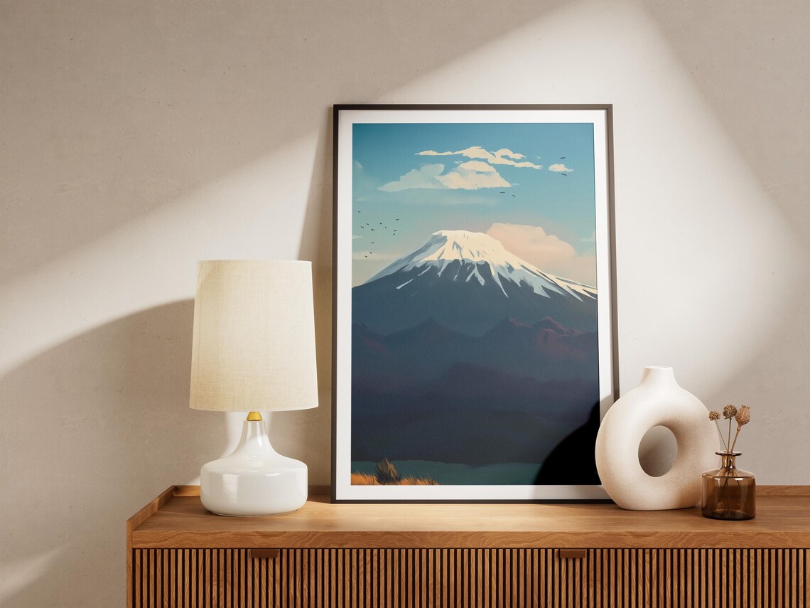 Cayambe Volcano Ecuador Snowcapped Summit Morning Light Poster - Image 5
