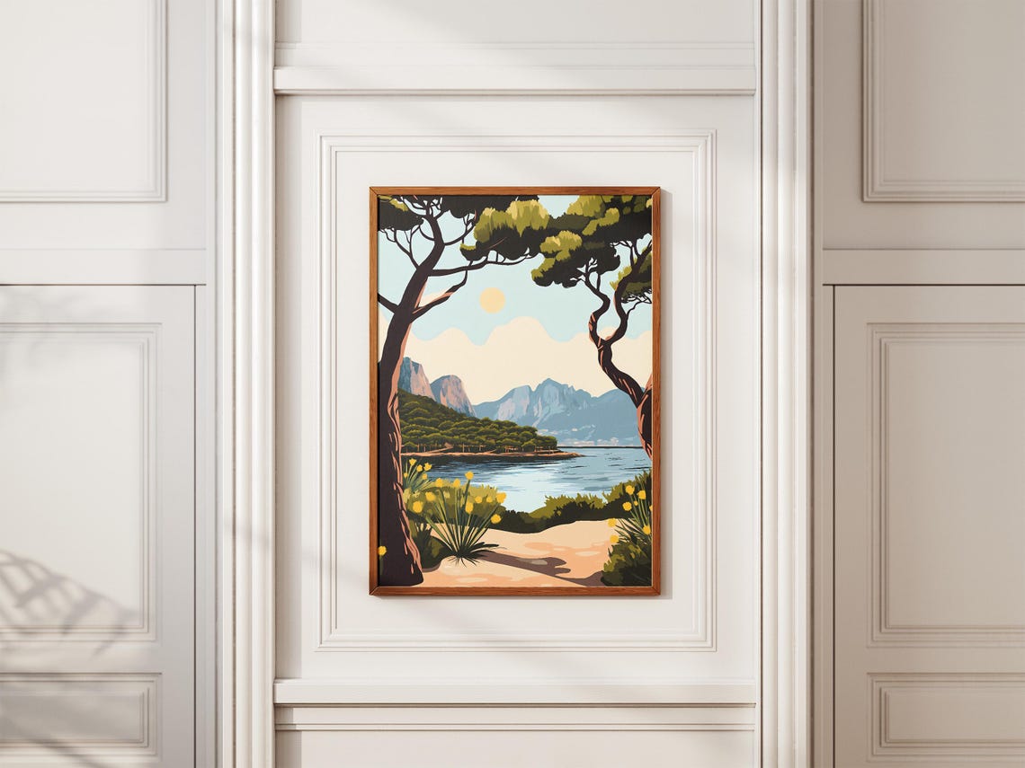 Calanques De Piana France Nature Poster Coastal Landscape Art Print Mediterranean Sea View French Riviera Decor Travel Poster Modern - Image 2