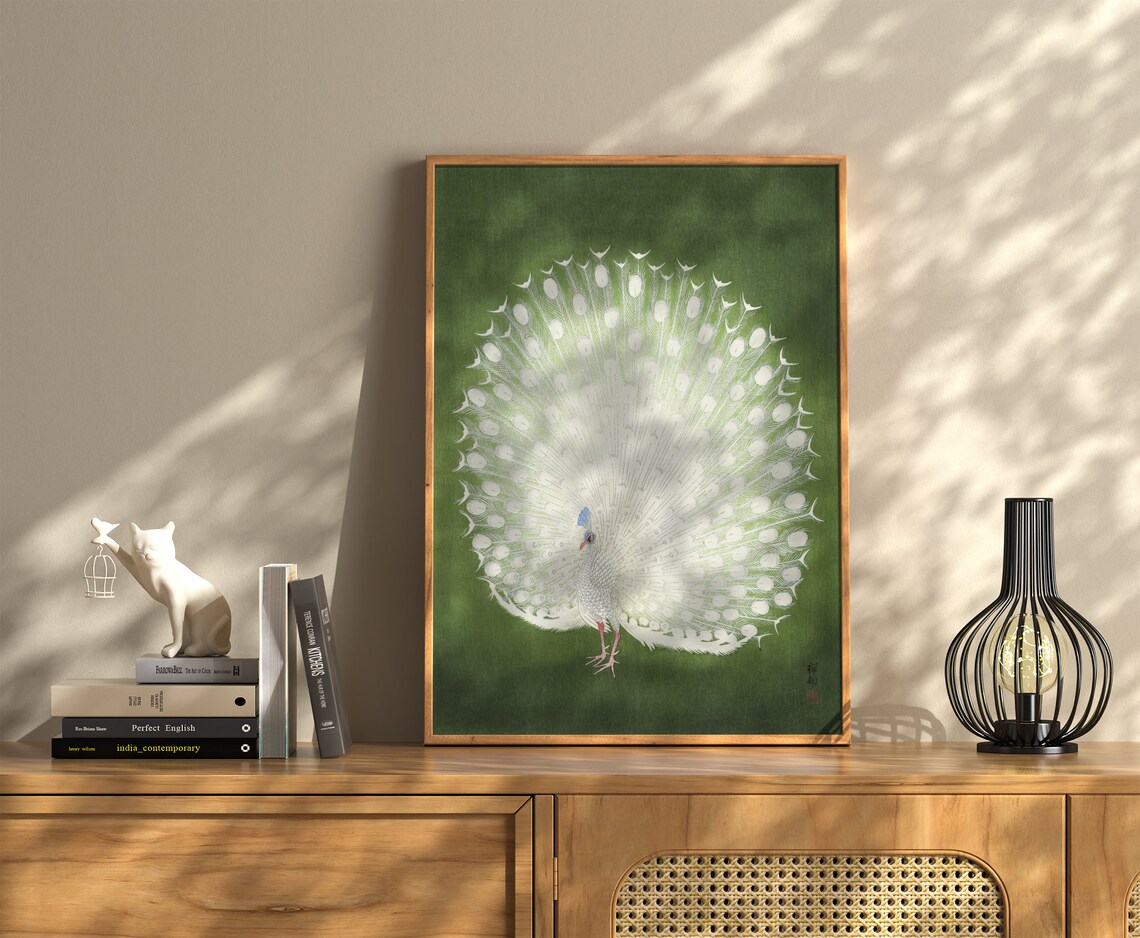 Peacock Painting, Vintage Japanese Illustration - Image 3