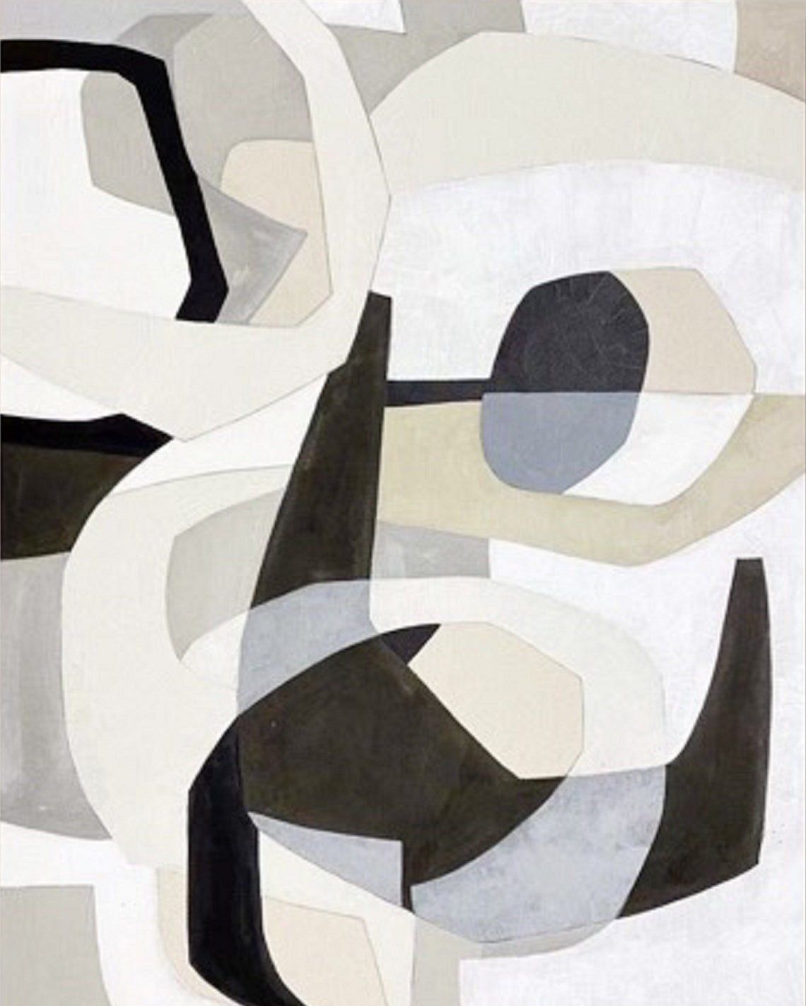Sweeping Black Brushstrokes on White Minimal Abstract Poster - Image 5