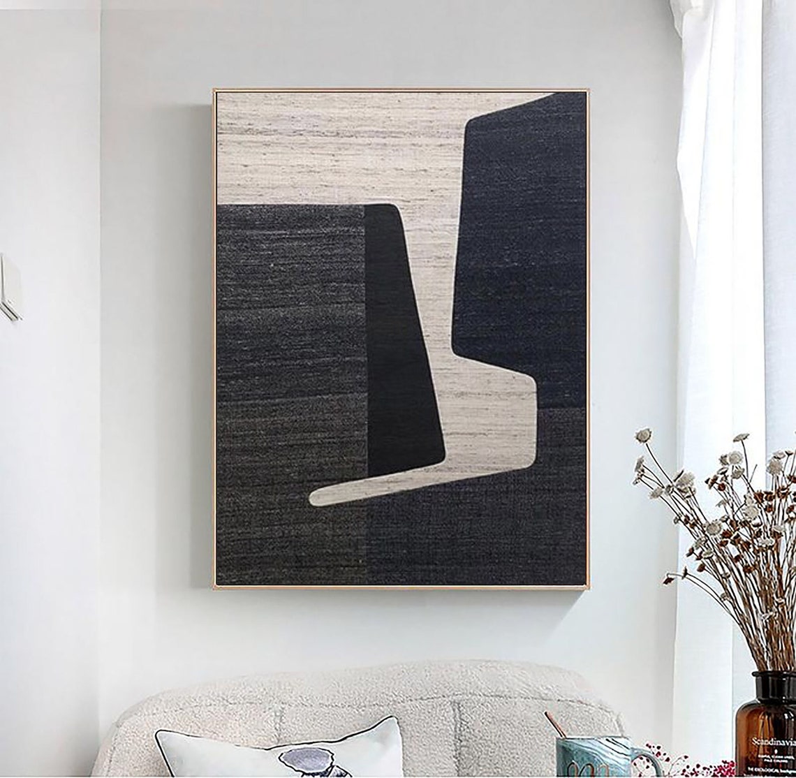 Dark Fields Cream Winding Channel Textured Abstract Neutral Poster - Image 3