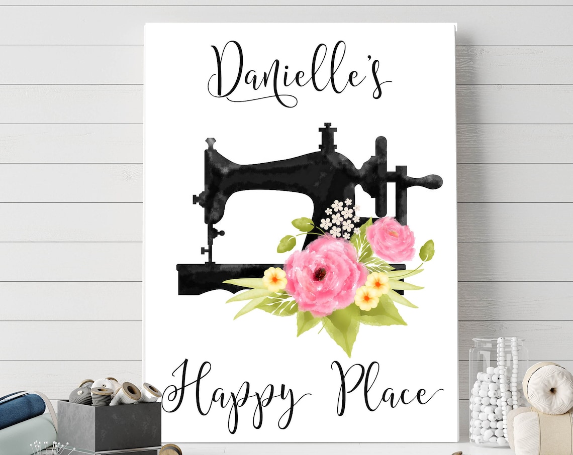 Personalized Craft Room Sign, Vintage Art Print