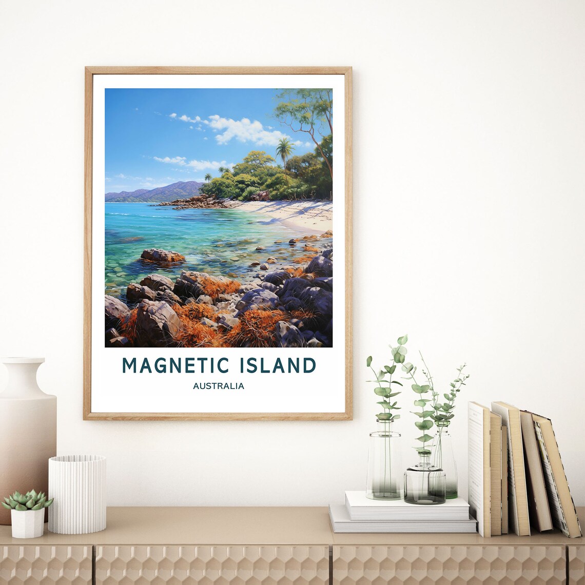 Magnetic Island Australia Tropical Beach Coast Scenic Travel Poster - Image 3