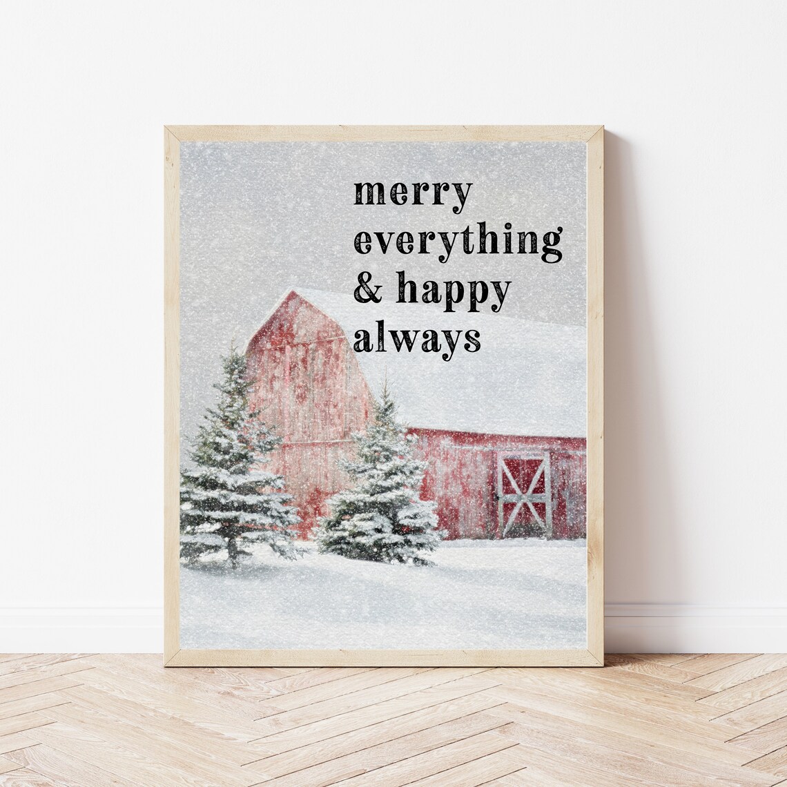 Farmhouse Christmas Merry Everything Happy Always Sign