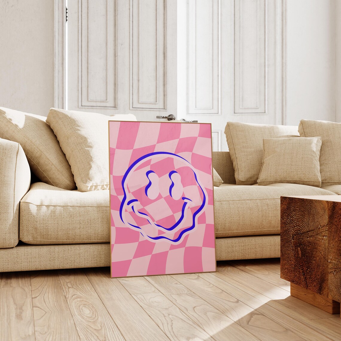 Smiley Dopamine Poster, Maximalist Wall Art Print - Image 2