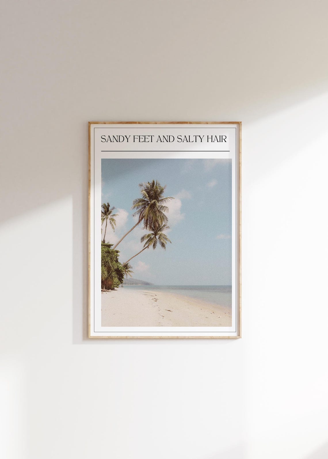 Sandy Feet And Salty Hair Palm Trees Tropical Beach Photo Poster - Image 4
