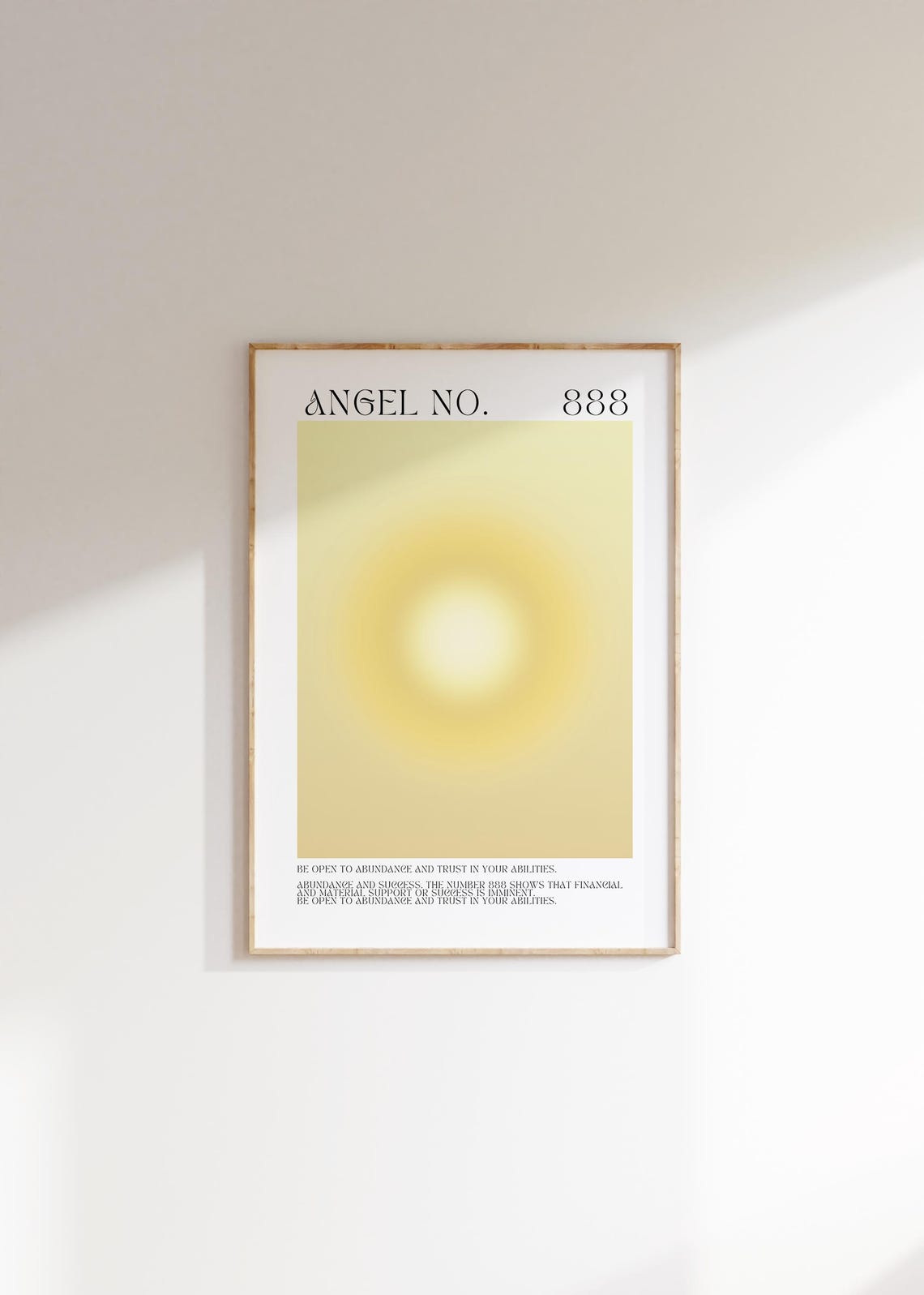 Angel Number 888 Gold Aura Abundance Spiritual Meaning Poster - Image 3