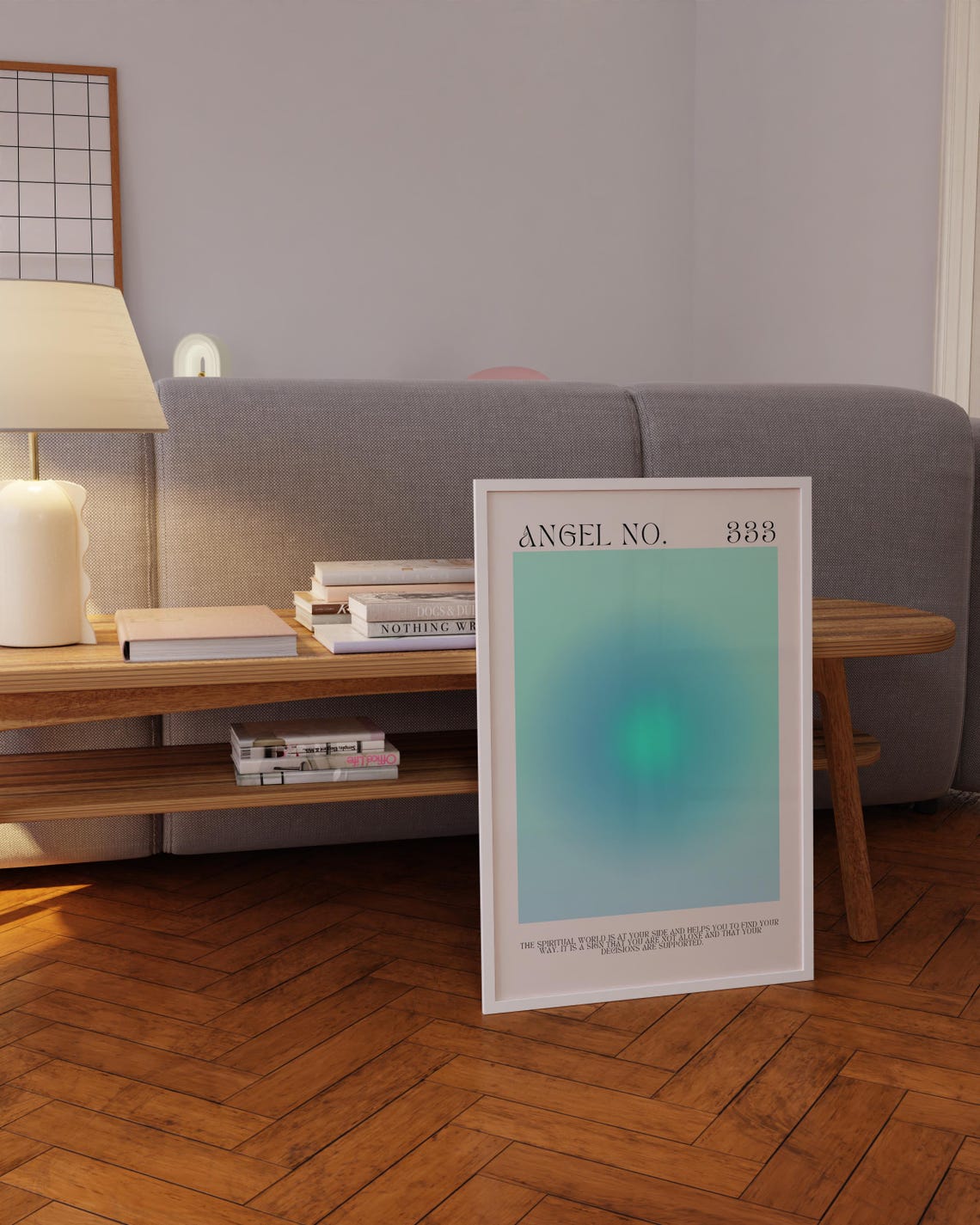 Angel Number 333 Poster Angel Aura Inspirational Quote Aesthetic Room Decor Manifest Gift Teenage Girl Gifts Above Couch Art - Image 5
