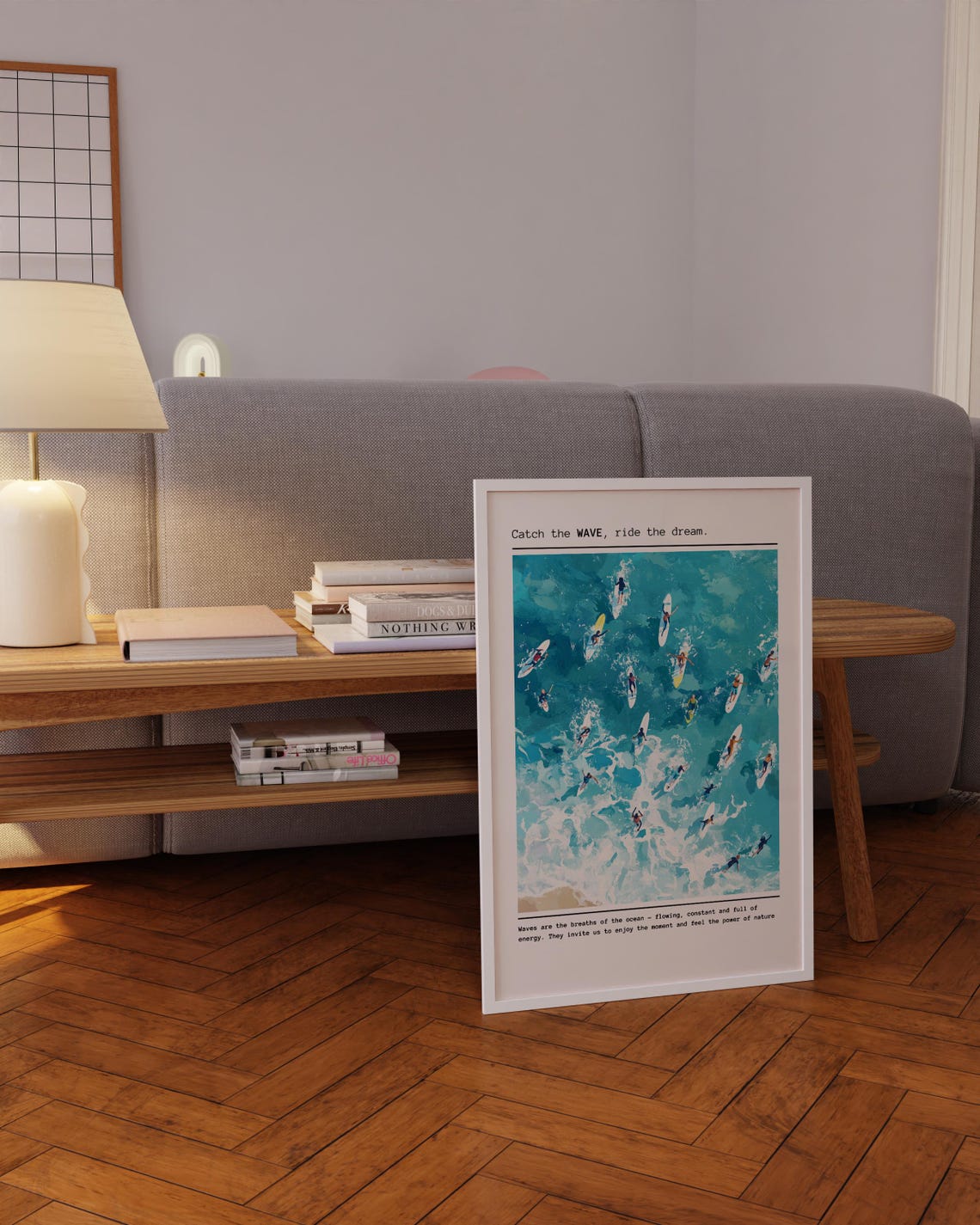 Retro Waves Wall Art For Boho Decor Beach Print For Aesthetic Room Decor Coastal Prints Retro Surf Poster Above Couch Art - Image 5