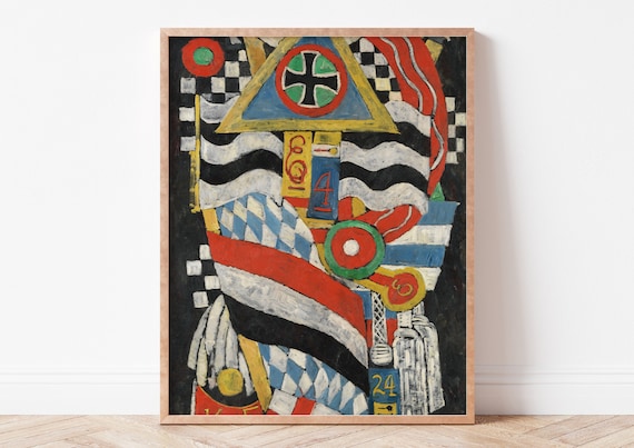 Marsden Hartley Portrait of a German Officer Abstract Art Poster