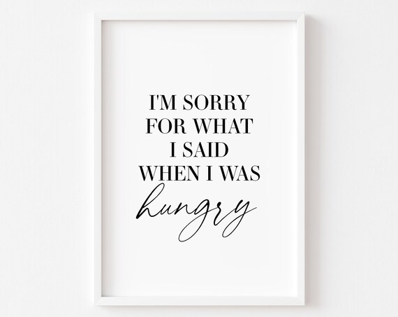 Kitchen Print, Funny Food Wall Art Poster