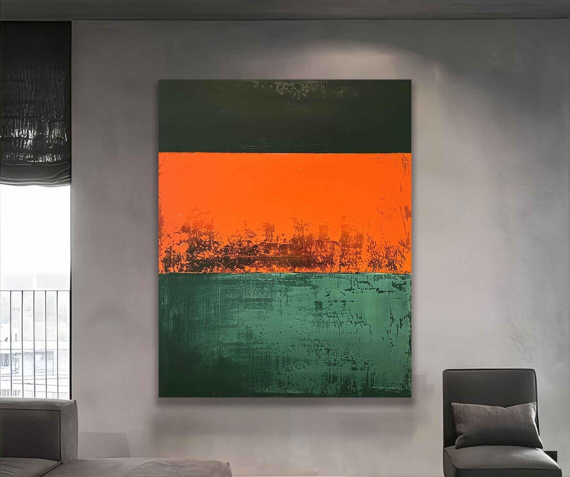 Mark Rothko Print Colorful Decor Orange Green Modern Decor March Rothko Art Ready To Hang - Image 4
