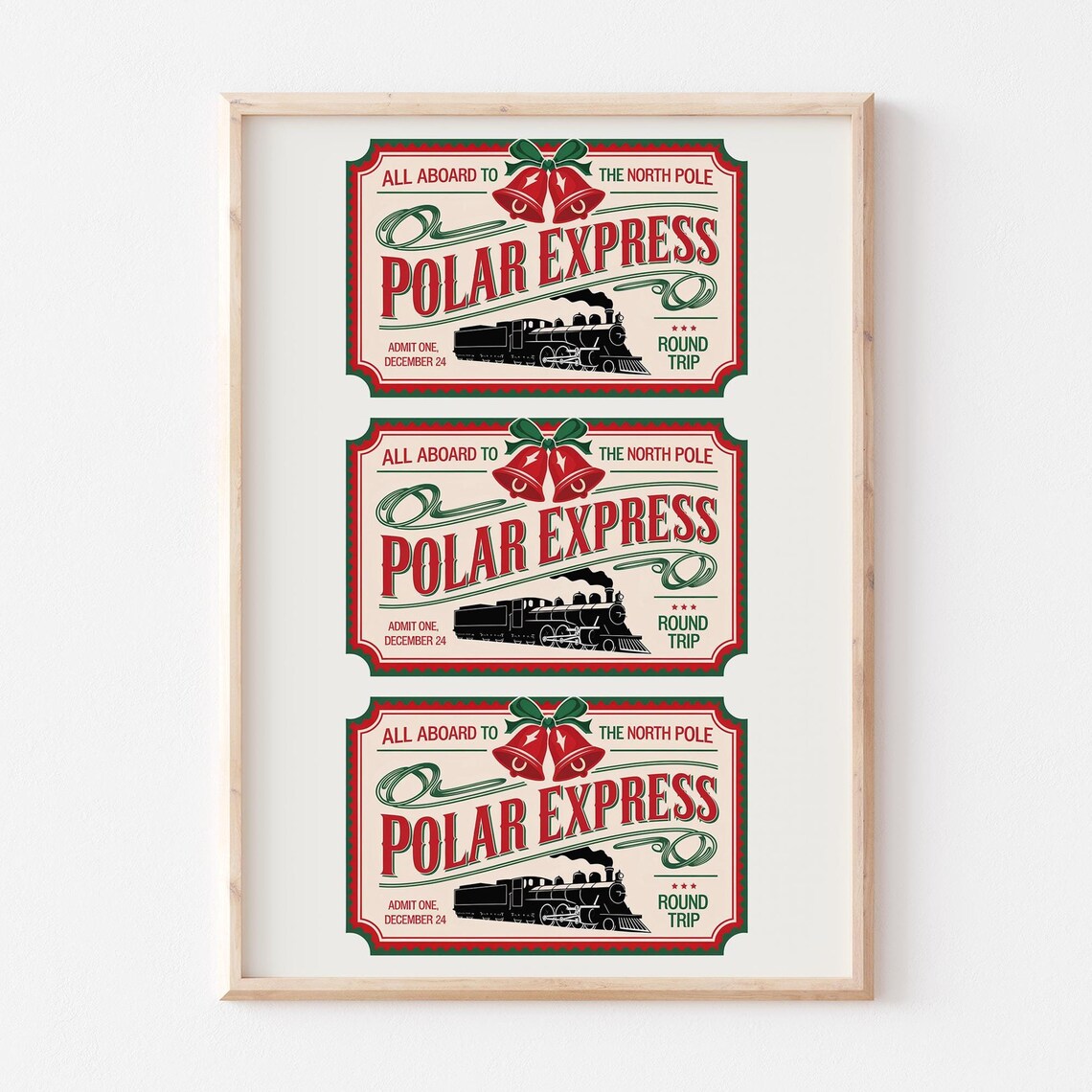 North Pole Ticket Polar Express Ticket Print Cute Christmas Decorations Trendy Christmas Printables Festive Xmas Decor