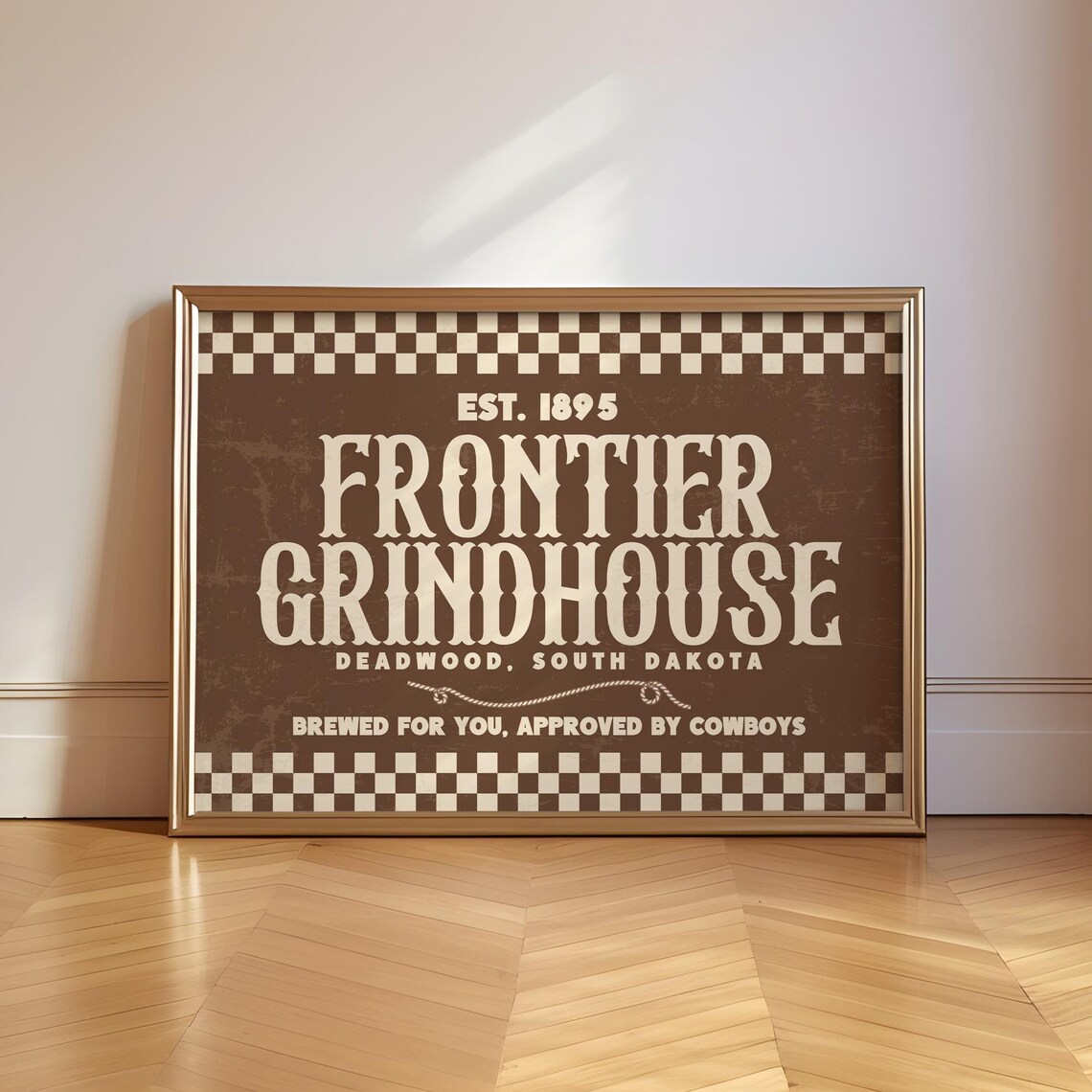 Cowboy Style Coffee Shop, Old West Kitchen Art Print