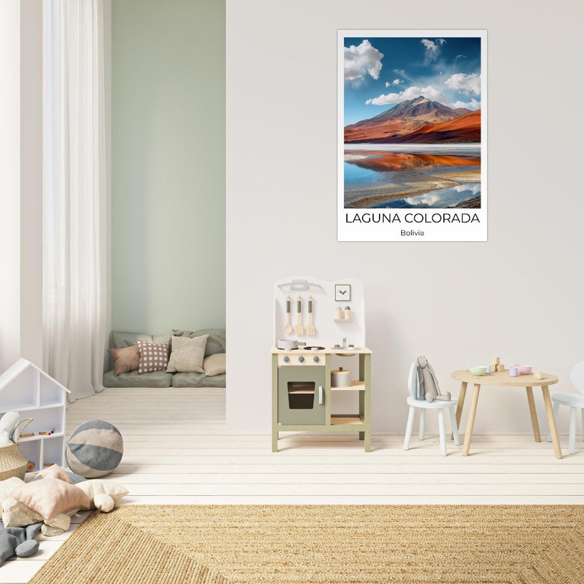 Laguna Colorada Bolivia Travel Poster Bolivia Travel Print Bolivia Watercolor Poster Wall Art Bolivia Bolivia Print - Image 4