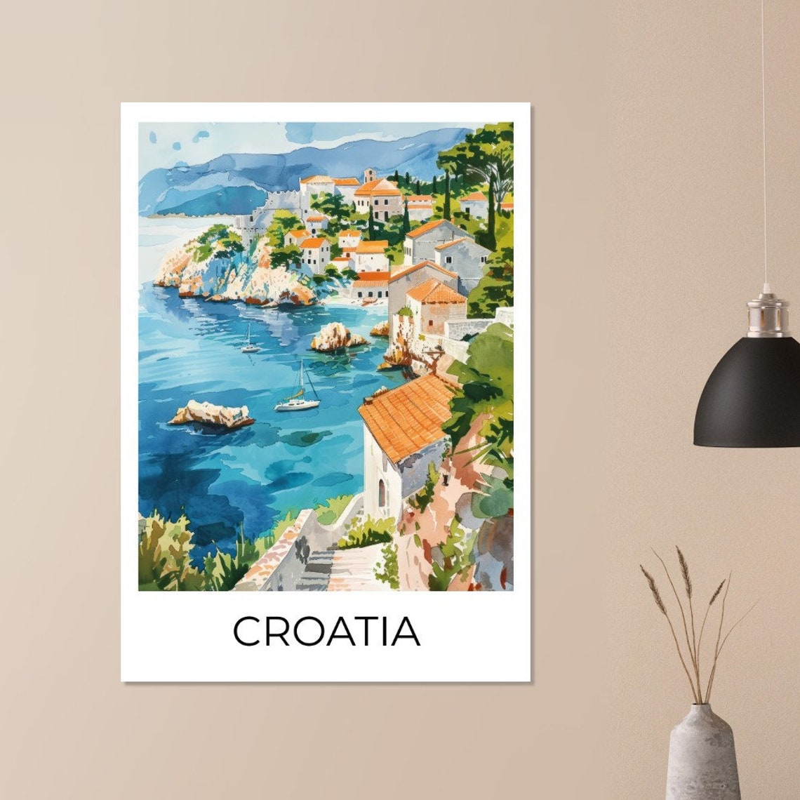 Croatia Watercolor Poster Of Croatia Travel Poster Croatia Travel Print Croatia - Image 3