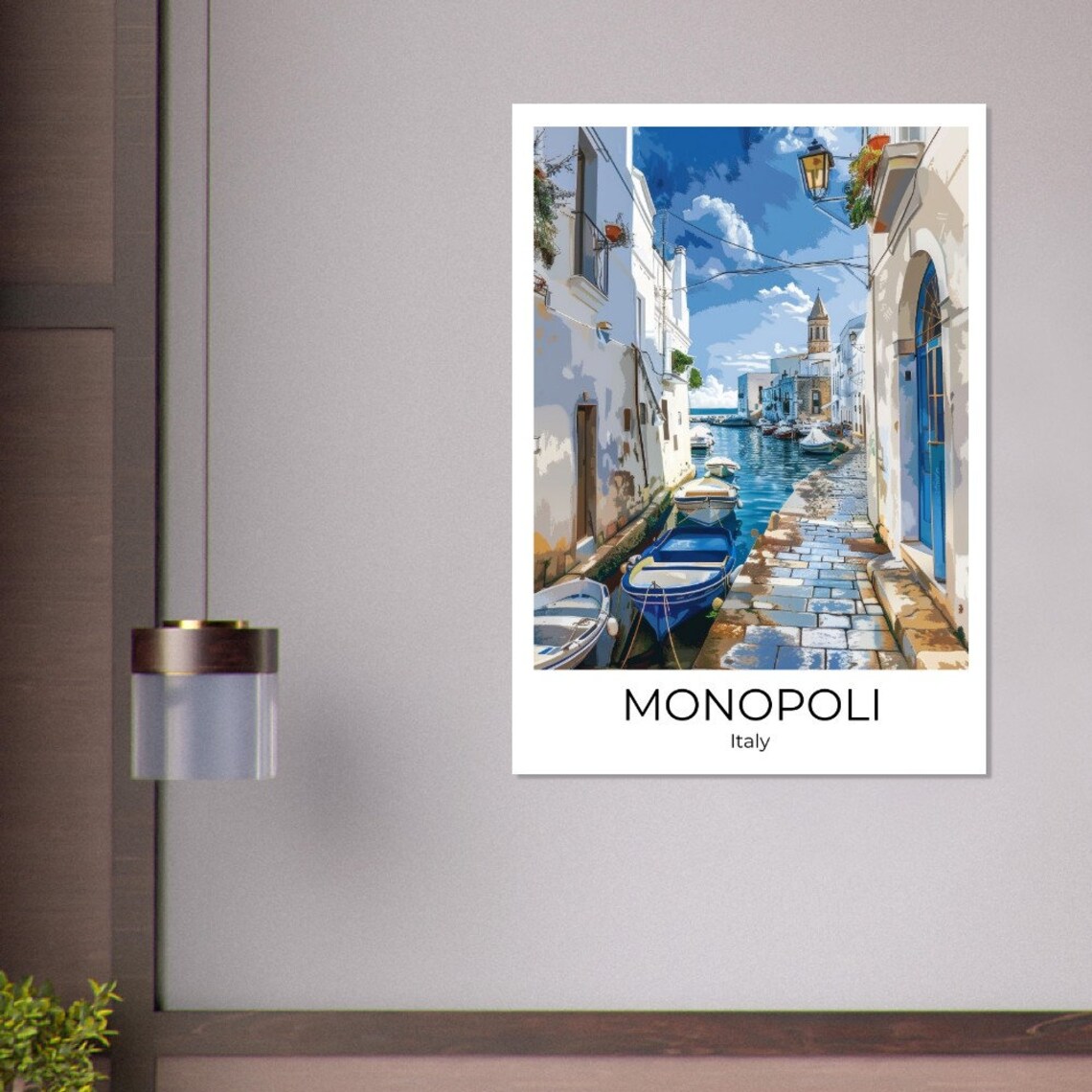 Monopoli Apulia Italy Travel Poster Italy Travel Print Monopoli Italy Gift Italy Wall Art Monopoli Art Print - Image 3