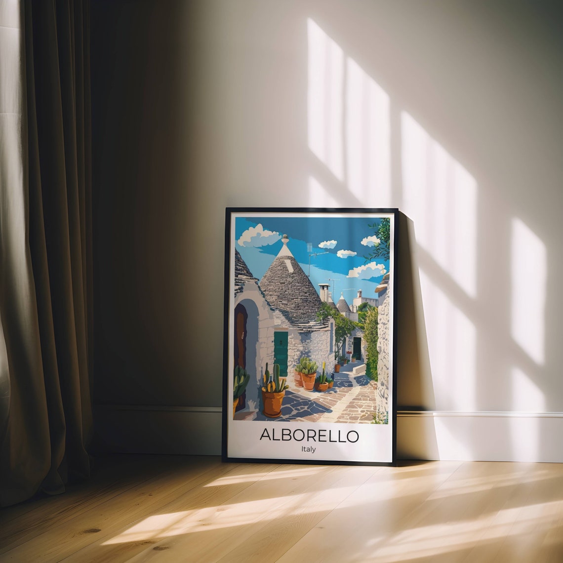 Alberobello Apulia Italy Travel Poster Italy Travel Print Alberobello Italy Gift Italy Wall Art Italy Art Print - Image 3