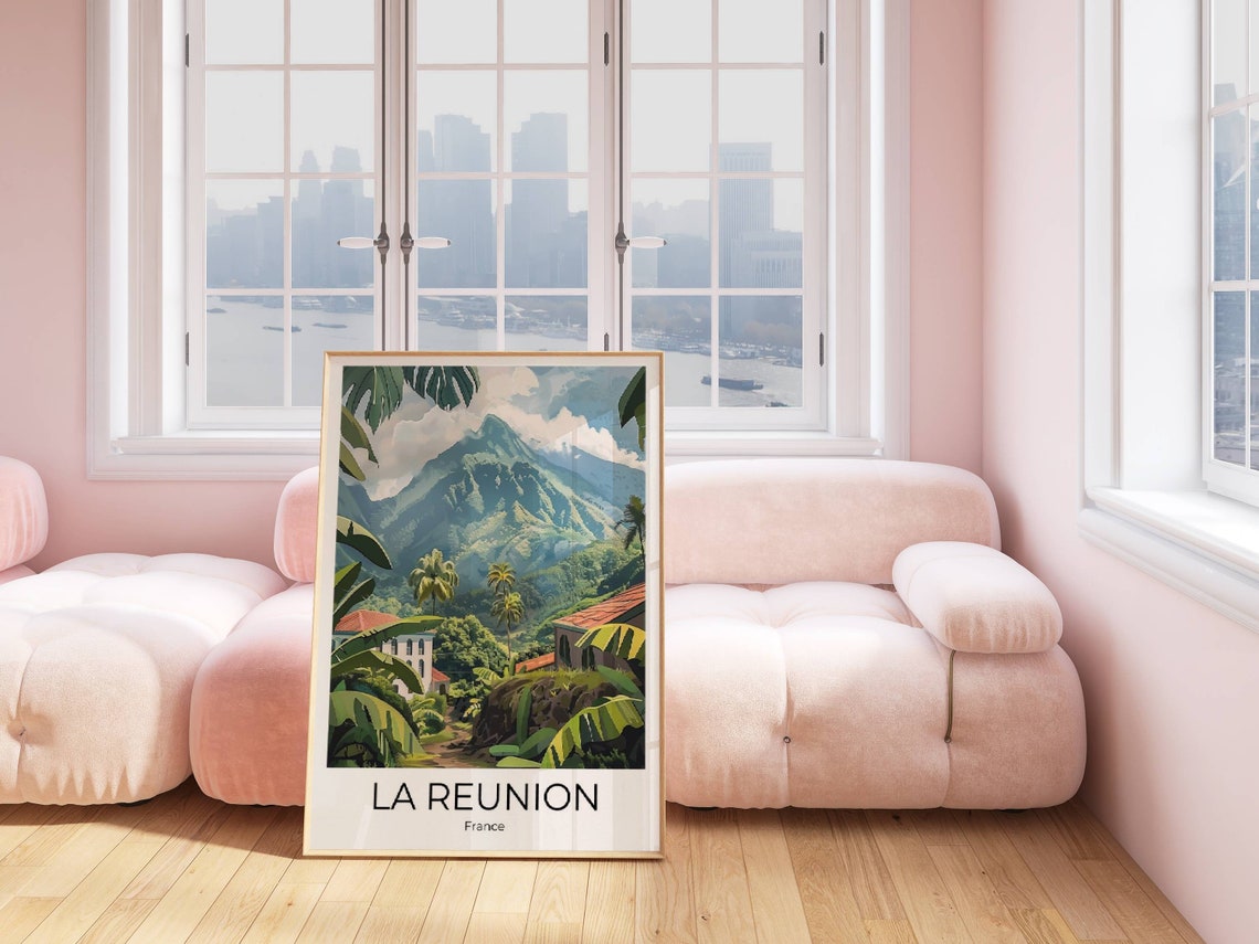 La Reunion Travel Poster La Reunion Reunion Travel Print La Reunion Poster Wall Art La Reunion Vintage Poster Travel Poster - Image 5