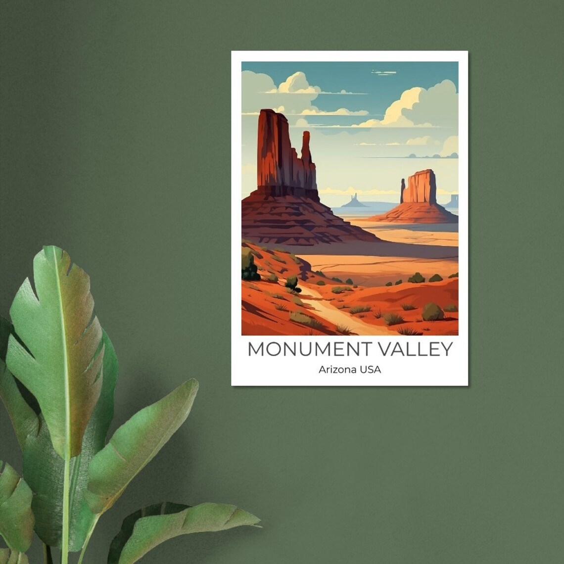 Monument Valley Arizona Red Rock Buttes Desert Sunset Travel Poster - Image 4