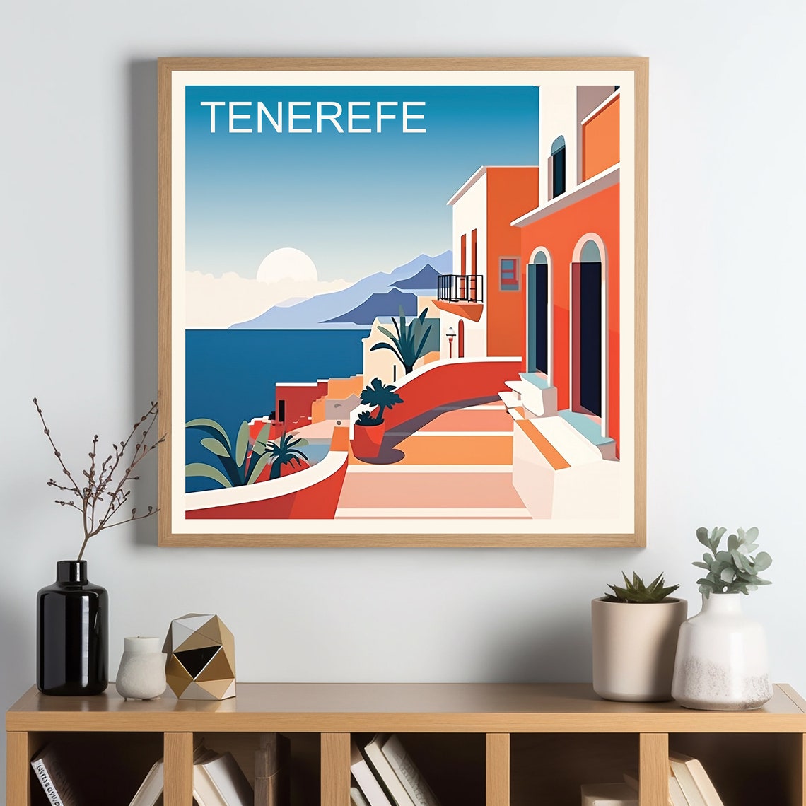 Tenerife Travel Poster Tourist Location Windows Edition Travel Print Travel Poster Wall Art Gifts For Her Gifts For Him