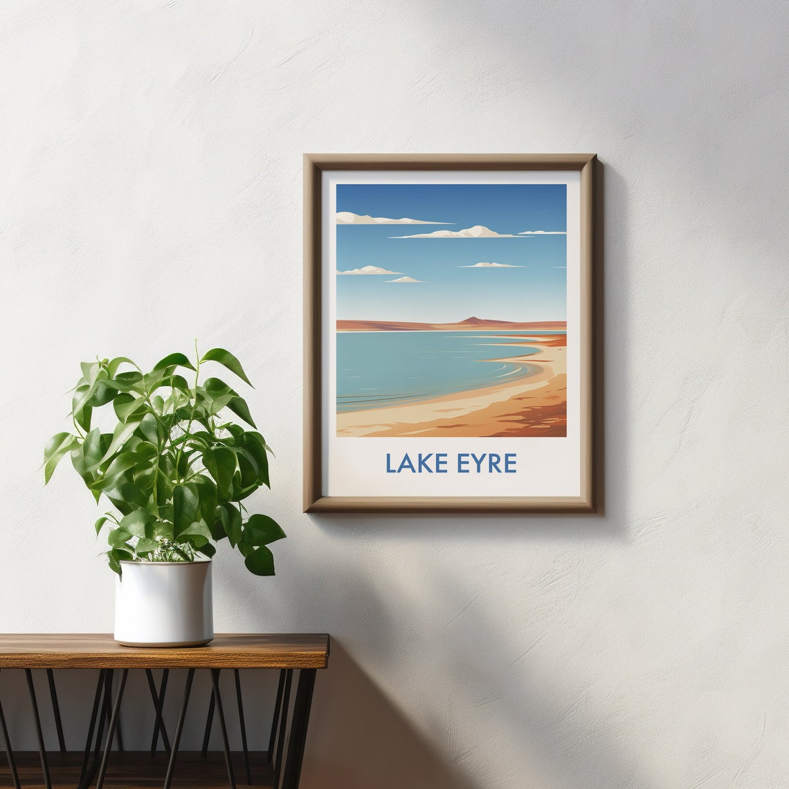 Lake Eyre Australia Desert Salt Flat Shoreline Travel Poster - Image 2