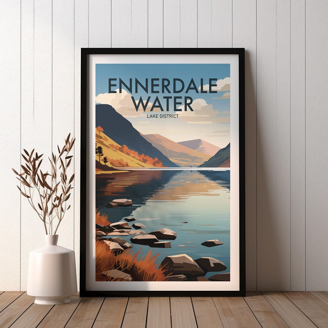 Ennerdale Water Travel Poster, Lake District Art Print - Image 2