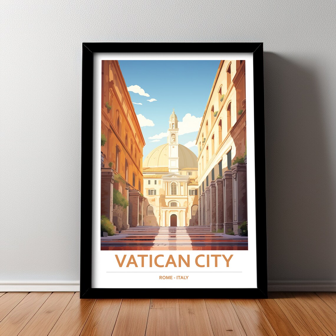 Vatican City Travel Poster, Italy Art Print