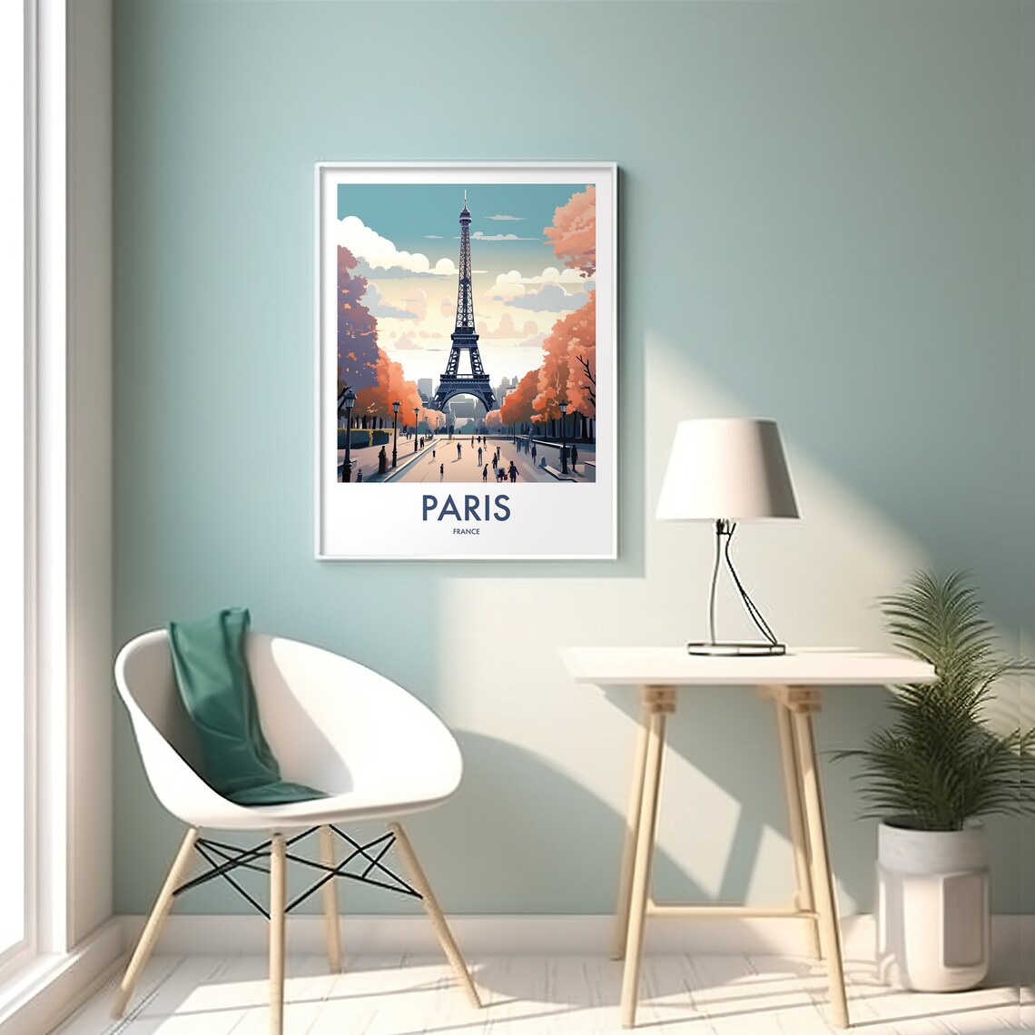 Paris Travel Poster, Minimal Classic Style - Image 2