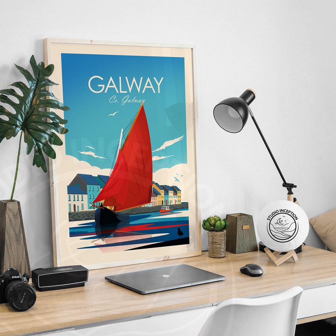 Galway Travel Poster, Irish City Art Print - Image 2