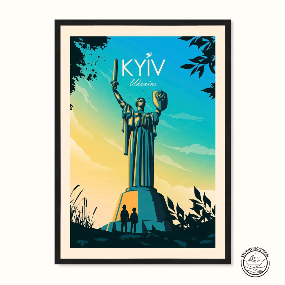 Kyiv Ukraine Travel Poster, Europe City Print