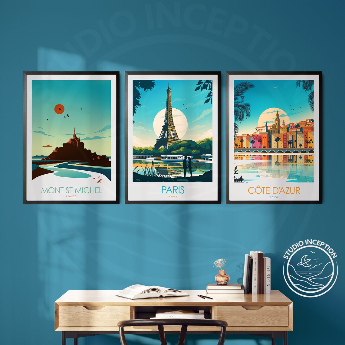 Paris Print Featuring Eiffel Tower Travel Poster - Image 2