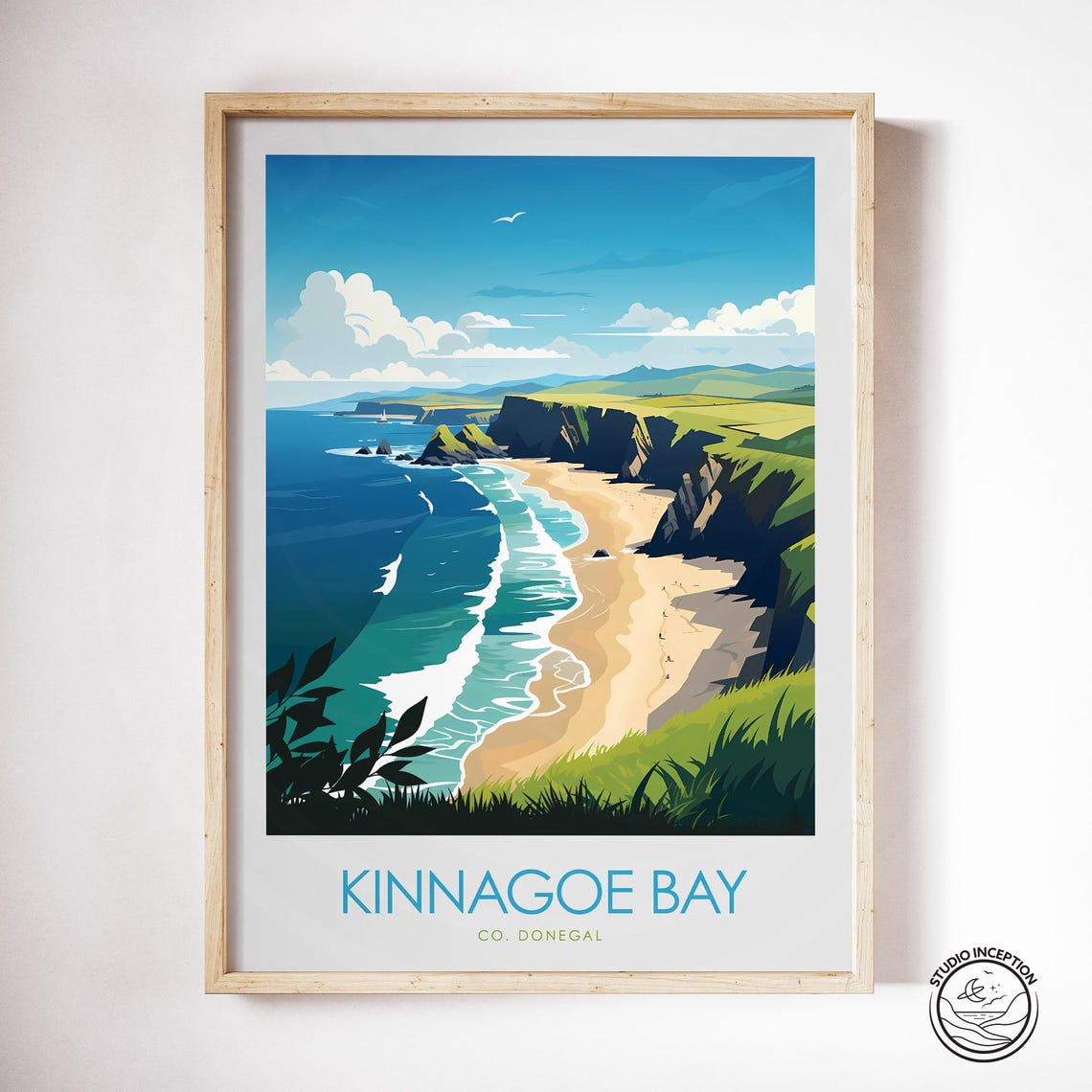 Kinnagoe Bay County Donegal Ireland Coastal Cliffs Beach Poster - Image 3