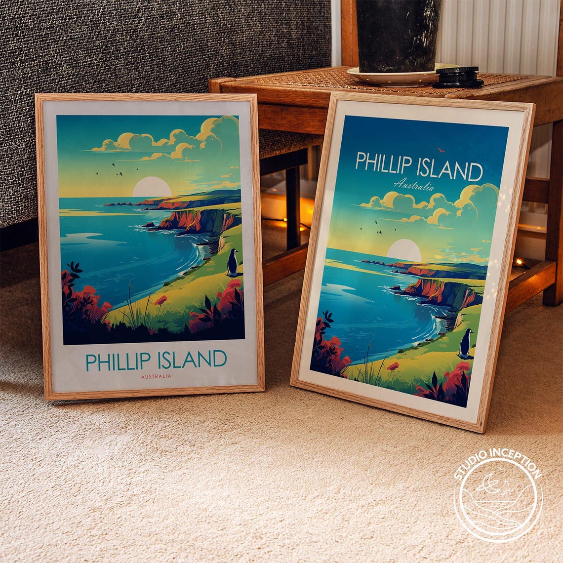 Phillip Island Australia Sunset Coastline Penguin Travel Poster - Image 3